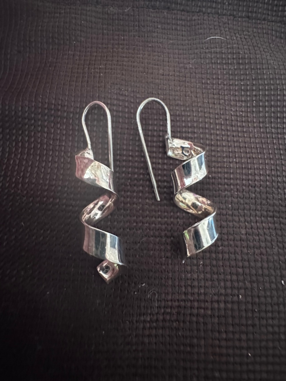 Sterling Silver Spiral Earrings - Picture 1 of 4